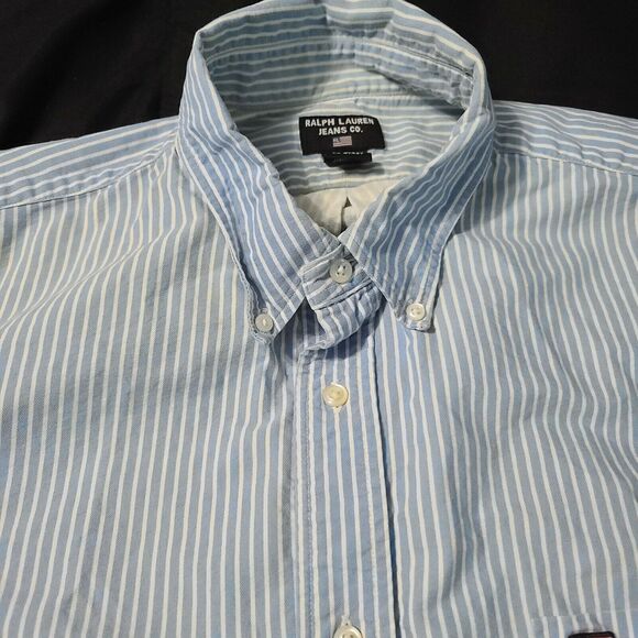 Ralph Lauren Mens Button Up Shirt Multicolor Size XL Cotton American Flag Logo - Picture 7 of 12